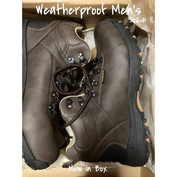 Weatherproof Men's Jackson Hiker Boots Shoes Brown Size 11M New In Box - Picture 2 of 7